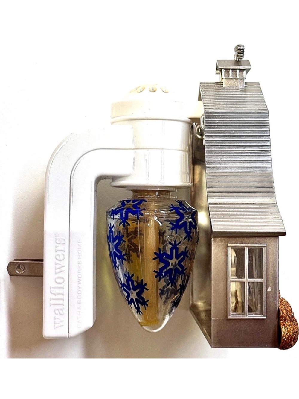 💡BATH & BODY WORKS💡Wallflower CHROME Barn Glitter PUMPKINS FRAGRANCE NIGHTLIGHT - Picture 5 of 10